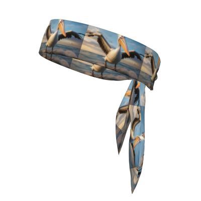 WZYWHJ funny pelican Prints Headbands,Sports Head Tie,Headband for Men and Women,Hair Band for Running Workout Football