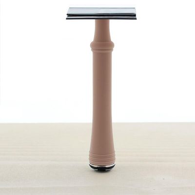 West Coast Shaving Women's Silicone Safety Razor, Charcoal Goods Cap, Lithe Baseplate & Handle (Mocha)