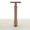 West Coast Shaving Women's Silicone Safety Razor, Charcoal Goods Cap, Lithe Baseplate & Handle (Mocha) view 1