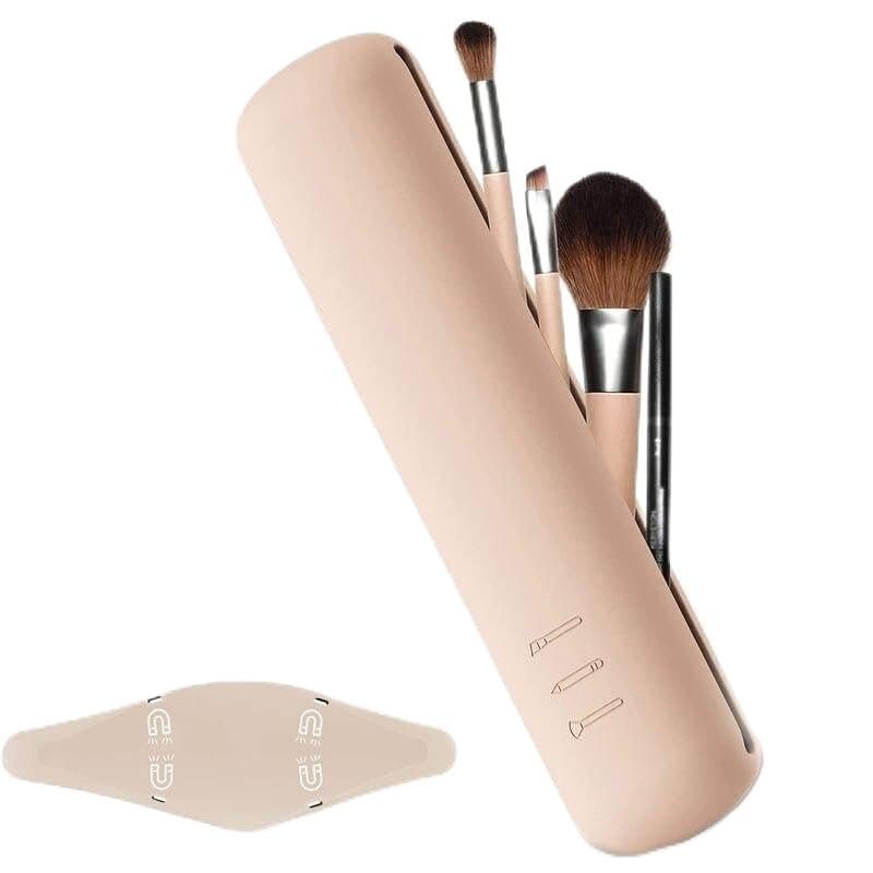 Generic Silicone Makeup Brush Holder 2pcs Beige