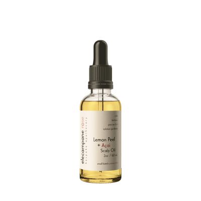 Elecampane Rose | Lemon Peel + Acai Scalp Oil - Nourishing Hair and Scalp Treatment with Pure Vegetable Oils, Butters, and Antioxidant-Rich CO2 Extracts (1 OZ)