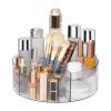 360 Rotating Makeup Organizer, 10" Clear Turntable Lazy Susan Organizer for Vanity, Bathroom Counter, Cabinet, Spinning Cosmetic Storage Holder with 6 Dividers for Skincare, Makeup Brushes, Lipsticks view 1