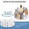 360 Rotating Makeup Organizer, 10" Clear Turntable Lazy Susan Organizer for Vanity, Bathroom Counter, Cabinet, Spinning Cosmetic Storage Holder with 6 Dividers for Skincare, Makeup Brushes, Lipsticks view 3