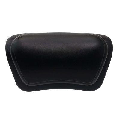 LNGCLTEZ Ergonomic Bath Tub Pillows with Suction Cups, Bath Pillow for Tub, Bathtub Pillow Rest for Home Spa, Soft, Waterproof Headrest,Black