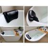 LNGCLTEZ Ergonomic Bath Tub Pillows with Suction Cups, Bath Pillow for Tub, Bathtub Pillow Rest for Home Spa, Soft, Waterproof Headrest,Black view 2