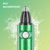 Aiefeya Nose & Facial Hair Trimmer - Painless Eyebrow & Nose Trimmer for Men & Women, IPX7 Waterproof, USB Rechargeable, Easy Cleaning, All-in-One (Green) view 2