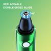 Aiefeya Nose & Facial Hair Trimmer - Painless Eyebrow & Nose Trimmer for Men & Women, IPX7 Waterproof, USB Rechargeable, Easy Cleaning, All-in-One (Green) view 3