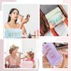 4 Pcs Travel Toiletry Bags for Women Preppy Makeup Bags Organizer Face Skin Hair Stuff Chenille Letter Pouch with Zipper Aesthetic Waterproof Skin care Hair Bag for Women Gifts view 3
