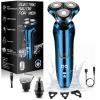 Electric Razor for Men, Shaver for Men Face,Waterproof Wet Dry Electric Shavers LED Display Cordless with Rechargeable Nose Hair Trimmer and Beard Trimmer,Prtable Travel Men's Razors view 1