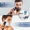 Electric Razor for Men, Shaver for Men Face,Waterproof Wet Dry Electric Shavers LED Display Cordless with Rechargeable Nose Hair Trimmer and Beard Trimmer,Prtable Travel Men's Razors view 4