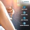 MERKUR 24G Safety Razor For Women with 10 Double Edge Blades | Extra Long Handle | Three-piece Razor | Straight Cut | Rose Gold Finish | Made in Germany view 4