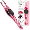 Professional Tweezers for Facial Hair Removal for Women, Sharp Tweezers for Men, Slant Point Tip Plucks and Shapes with Precision, Use for Eyebrows, Splinter, First-aid and Ingrown Hair Removal, Rose view 1