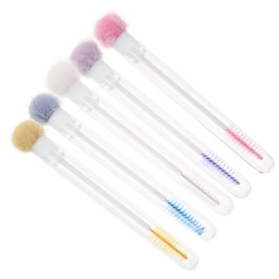 NULYLU 5pcs Eyelash and Eyebrow Brush for Makeup Convenient Applicators with Individual Packaging Portable Mascara Brush for Travel Use Multiple Colors