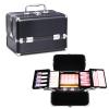 Buanson Cosmetic Train Cases,6.69""x6.69""x9.84"" (Black) view 1