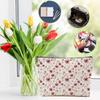 DHKG 4 Packs Watercolor Pink Yellow Flowers Makeup Bag Floral Cosmetic Bag Friend Friendship Gifts for Women Girls Bestie Botanical Travel Organizer Zipper Pouch Christmas Thanksgiving Birthday Gifts view 3