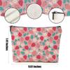 4 Packs Cute Flowers Strawberry Makeup Bag Floral Cosmetic Bag Friend Friendship Gifts for Women Girls Sister Coworker Botanical Travel Organizer Zipper Pouch Christmas Thanksgiving Birthday Gifts view 2