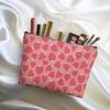4 Packs Cute Flowers Strawberry Makeup Bag Floral Cosmetic Bag Friend Friendship Gifts for Women Girls Sister Coworker Botanical Travel Organizer Zipper Pouch Christmas Thanksgiving Birthday Gifts view 4
