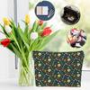 4 Packs Cute Flowers Makeup Bag Floral Wildflower Cosmetic Bag Friend Friendship Gifts for Women Girls Sister Coworker Botanical Travel Organizer Zipper Pouch Christmas Thanksgiving Birthday Gifts view 3