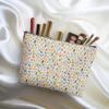 4 Packs Cute Flowers Makeup Bag Floral Wildflower Cosmetic Bag Friend Friendship Gifts for Women Girls Sister Coworker Botanical Travel Organizer Zipper Pouch Christmas Thanksgiving Birthday Gifts view 4