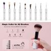Aprilous Electric Makeup Brush Cleaner & Dryer Machine, Upgraded Patented Universal Collar Fits 99% of Brush Shapes, Deep Clean & Quick Dry, Rechargeable & Portable for Travel & Home Use, Gift view 3