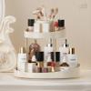 Siehpa3 Makeup Organizer 360 Degree Rotating Adjustable Cosmetic Storage Spinning Display Case with 3 Layers 8 Slots Large Capacity for Makeup Brushes, Skincare (White) view 2