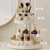 Siehpa3 Makeup Organizer 360 Degree Rotating Adjustable Cosmetic Storage Spinning Display Case with 3 Layers 8 Slots Large Capacity for Makeup Brushes, Skincare (White) view 4