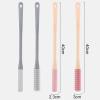Toe Gap Cleaning Brush, 2/4PCS Long Handled Silicone Toe Crevice Cleaning Brush & Exfoliating Brush, Shower Foot Scrubber Ergonomic Handle (2PCS-A) view 2