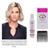 January Lace Front Mono Top Wavy Short Synthetic Wig 4pc Bundle: Wig, Comb, 4oz Belle of Hope Shampoo, and 19 Page Q & A Guide (12FS8, AVERAGE) view 2