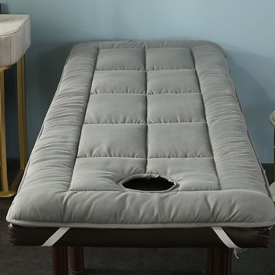 Spa Massage Table Pad with Face Hole Beauty Massage SPA Table Padding Topper Salon Bed Mattress Lash Bed Cover with Elastic Band Washable Square Round Trapezoidal Head,Gray(t),180 * 60cm