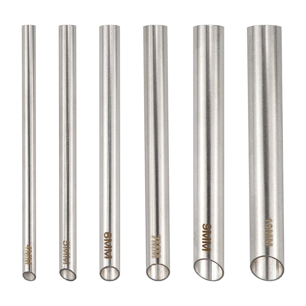 ZJIVQO 6pcs Piercing Needles, Stainless Steel Body Piercing Receiver for Ear Nose Navel Belly Piercing