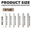 ZJIVQO 6pcs Piercing Needles, Stainless Steel Body Piercing Receiver for Ear Nose Navel Belly Piercing view 2