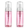 2 Pack Foam Pump Bottle Travel 60 ml/2 oz Mousse Foam Soap Bottle Clear Plastic Small Foaming Soap Dispenser Mini Empty Refillable Pump Containers for Face Wash Lash Shampoo Skin Care view 1