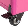 Hanmorfarbi Rolling Makeup Train Case, Cosmetic Trolley Organizer, Travel Case Lockable Salon Barber Case Traveling Cart Trunk with 4 universal Wheels (2 with brakes), 4 retractable trays (Rose) view 4