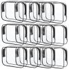 12 Pcs Clear Cosmetic Bag PVC Waterproof Zippered Clear Toiletry Carry Pouch Cosmetic Makeup Bag for Women Men Vinyl Plastic Organizer Case for Vacation Bathroom (Large, Black) view 1