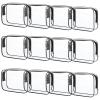 12 Pcs Clear Makeup Bag PVC Waterproof Zippered Clear Cosmetic Toiletry Makeup Carry Pouch for Women Men Vinyl Plastic Organizer Case for Vacation Bathroom (Small, Black) view 1