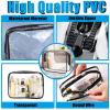 12 Pcs Clear Makeup Bag PVC Waterproof Zippered Clear Cosmetic Toiletry Makeup Carry Pouch for Women Men Vinyl Plastic Organizer Case for Vacation Bathroom (Small, Black) view 3