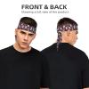 YQxwJL Rose Skull Print Head Tie Headbands For Men Women, Adjustable Bandana Sweatbands Hair Wrap Bands For Sports view 3