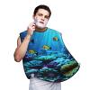 NOUZU Tranquil Underwater Scenery Print Beard Bib Apron For Men, Beard Hair Catcher For Men Shaving Trimming,Beard Cape Cloth view 1