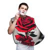 NOUZU Red Rose Print Beard Bib Apron For Men, Beard Hair Catcher For Men Shaving Trimming,Beard Cape Cloth view 1