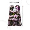 NOUZU Orchids Print Beard Bib Apron For Men, Beard Hair Catcher For Men Shaving Trimming,Beard Cape Cloth, Black view 4