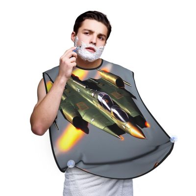 NOUZU Jet Fighters Print Beard Bib Apron For Men, Beard Hair Catcher For Men Shaving Trimming,Beard Cape Cloth