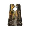 NOUZU Italian Old Street Print Beard Bib Apron For Men, Beard Hair Catcher For Men Shaving Trimming,Beard Cape Cloth, Black view 2