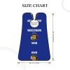 NOUZU Wisconsin State Flag Print Beard Bib Apron For Men, Beard Hair Catcher For Men Shaving Trimming,Beard Cape Cloth, Black view 4