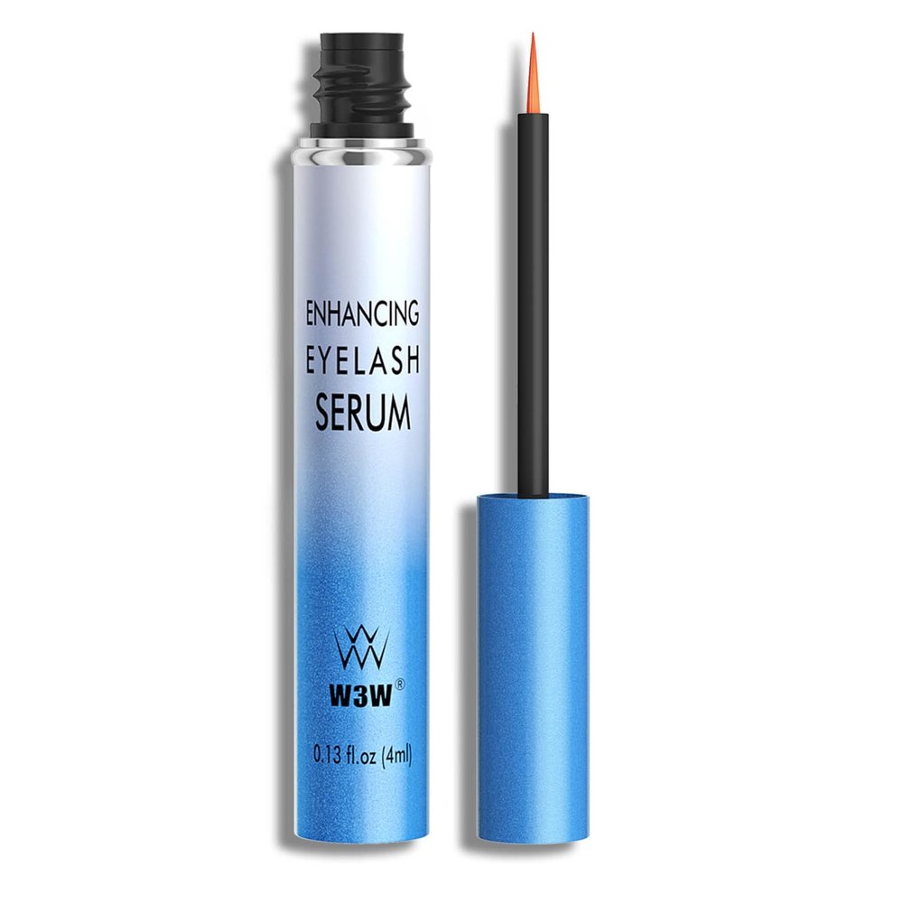 W3W Eyelash Growth Serum Peptide Lash Enhancer for Longer, Thicker Lashes & Brows Clinically Proven Natural Botanical Formula with Myristoyl Pentapeptide-4 & Helichrysum Extract (4ml)