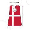 NOUZU Danish Flag Print Beard Bib Apron For Men, Beard Hair Catcher For Men Shaving Trimming,Beard Cape Cloth, Black view 4