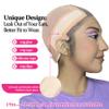 LABHAIRS Wig Cap with Grip Band for Keeping Wigs in Place, More Full Cap-wide Transparent Lace for Lace Front Wigs - Brown/Black/Nude Non Slip Cap Make Your Wig Be Glueless (Nude-M) view 3
