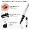 Atnadov Eyebrow Pen Waterproof Eyebrow Pencil Natural Simulation Eyebrow Pencil for women's professional makeup with 4 Fork Tip for Natural-Looking Hair-Like Defined Brows, Last All-Day (Black) view 4