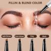Atnadov Eyebrow Pen Waterproof Eyebrow Pencil Natural Simulation Eyebrow Pencil for women's professional makeup with 4 Fork Tip for Natural-Looking Hair-Like Defined Brows, Last All-Day (Gray) view 2