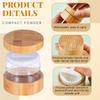30ml /1oz Empty Bamboo Loose Powder Container Jar Portable Make up Cosmetic Loose Powder Foundation Box Case Holder with Powder Puff and Sifter Lid view 3