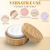 30ml /1oz Empty Bamboo Loose Powder Container Jar Portable Make up Cosmetic Loose Powder Foundation Box Case Holder with Powder Puff and Sifter Lid view 4